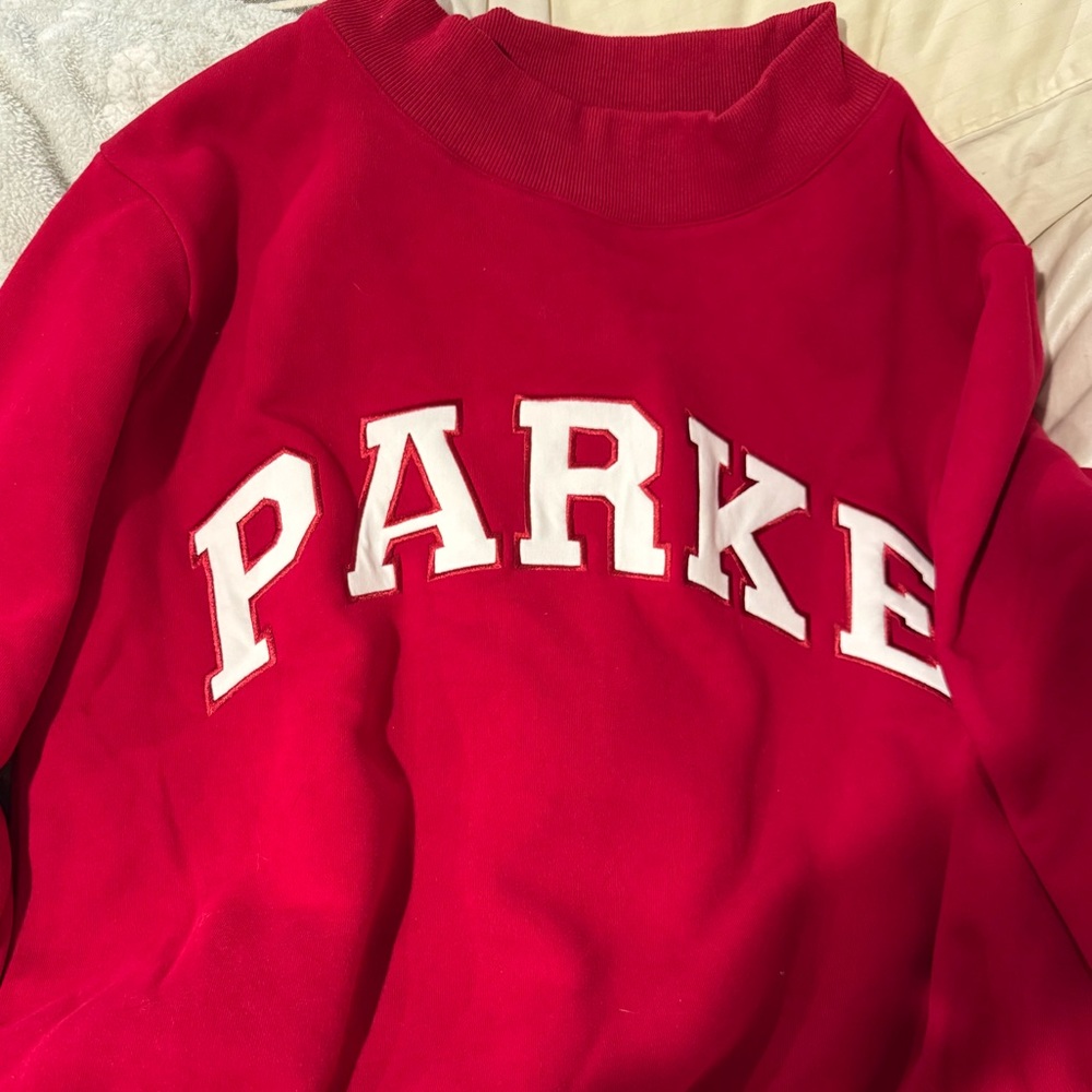 Parke Varsity Mockneck Maroon (red) White S/M